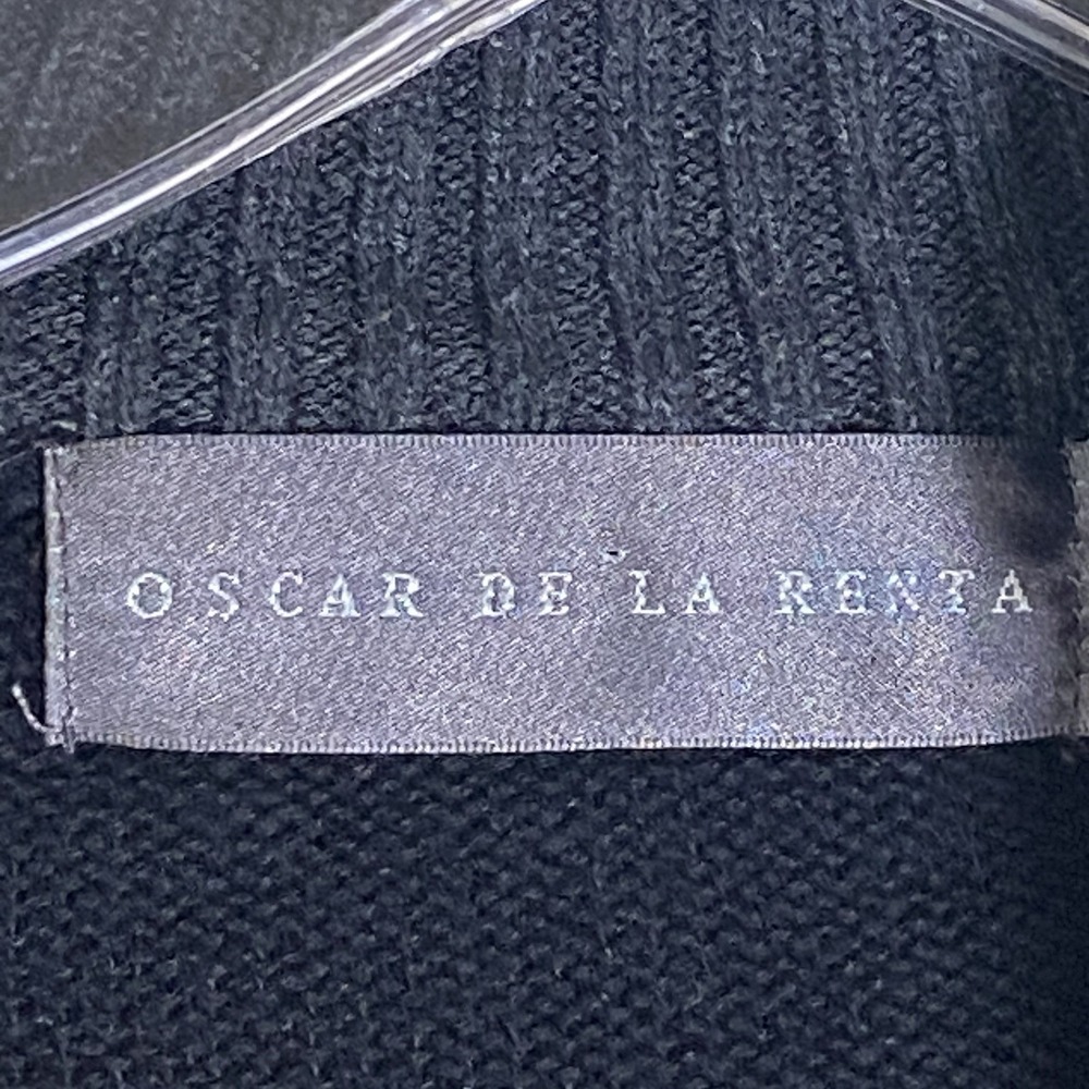 Oscar De La Renta Sweater Mens XL Black Argyle Tight Knit Quarter Zip Preppy‎ - Picture 11 of 16